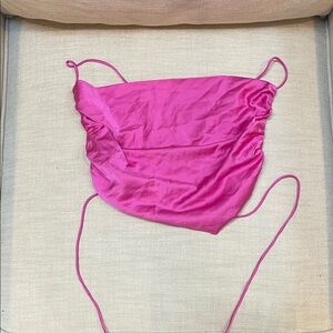 Vibrant Pink Ruched Top